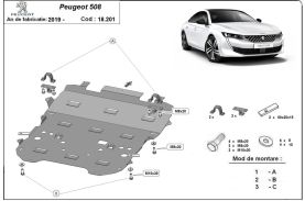 Scut motor metalic Peugeot 508, ani fabricatie 2019-2023