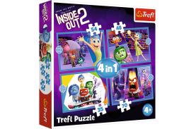Puzzle trefl 4in1 disney inside out 2 o lume plina de emotii