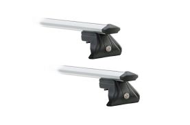 Sistem Bare transversale Green Valley Trax aluminiu pentru CHEVROLET Spark 5 usi Hatchback, model 2010-2015, Sistem cu prindere pe bare longitudinale