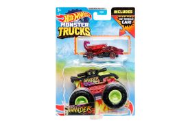 Hot wheels monster truck si masinuta metalica invader_HDB95