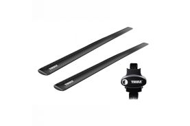 Bare transversale Thule Rapid System Wingbar Evo Black pentru PEUGEOT Partner, 4 usi Van, model 2019 - prezent, Sistem cu prindere in puncte fixe