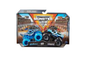 Monster jam set 2 masinute metalice megalodon si hooked scara 1:64