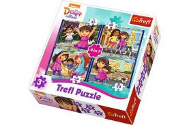 Puzzle trefl 4in1 distractie cu dora