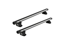 Bare transversale Thule Evo Fixpoint Slidebar pentru KIA Seltos 5 usi SUV, model 2020 - prezent, Sistem cu prindere pe bare longitudinale integrate