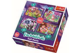 Puzzle trefl 4in1 enchantimals distractie in padure