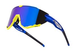Ochelari Force Creed, lentila revo albastra, albastru/fluo