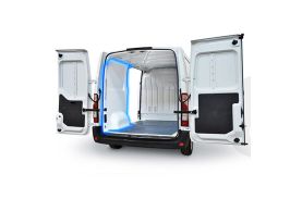 Perete stanga din ABS pentru VOLKSWAGEN TRANSPORTER T6.1 2004- ,  Ampatament: 3000(L1),  dimensiuni compartiment incarcare: 2543x1410(H1), Cu usa glisanta pe partea dreapta (volan pe partea stanga)