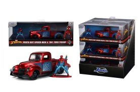 Jada marvel set masinuta metalica ford pick up scara 1:32 si figurina metalica spider man