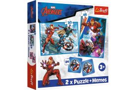 Puzzle trefl 2in1 memo avengers eroii in actiune