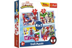 Puzzle trefl 4in1 spiday echipa spiday