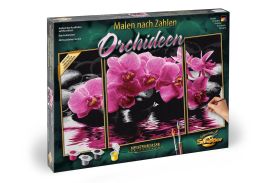 Kit pictura pe numere schipper orhidee, 3 tablouri