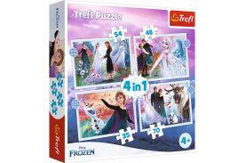 Puzzle trefl 4in1 frozen - magia din padure