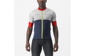 Tricou cu maneca scurta Castelli Sezione Bleumarin/Alb/Rosu XXL