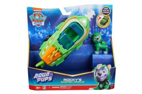 Patrula catelusilor vehicul catelusii acvatici figurina rocky si vehiculul pestele spada