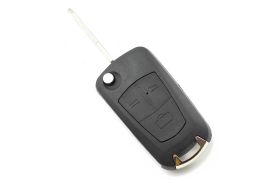 Opel - Carcasa tip cheie briceag cu 3 butoane, lama pe stanga