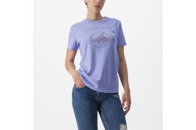 Tricou casual Castelli Pedalare Tee de dama Violet M