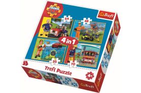 Puzzle trefl 4in1 pompierul sam in actiune