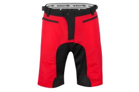 Pantaloni Force MTB-11 cu sub-pantaloni cu bazon Rosii XS