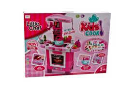 Bucatarie pentru fetite malplay cu electrocasnice ceainic si accesorii lumini si sunete