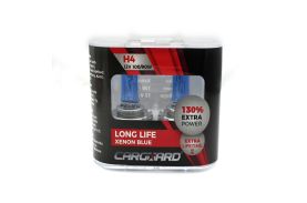 Set de 2 becuri Halogen H4, 100W +130% Intensitate - LONG LIFE - CARGUARD