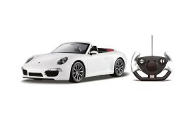 Masina cu telecomanda porsche carrera s alb cu scara 1 la 12
