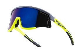 Ochelari Force Sonic, lentila albastra oglinda, gri/fluo
