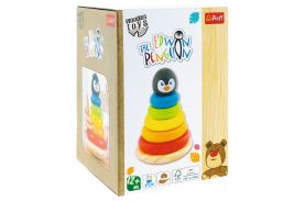 Trefl jucarie de stivuire din lemn pinguinul edwin
