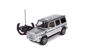 Masina cu telecomanda mercedes-benz g55 argintiu cu scara 1 la 14