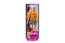 Papusa barbie fashionista blonda cu ochelari de soare