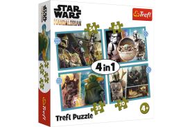Puzzle trefl 4in1 star wars - mandalorianul