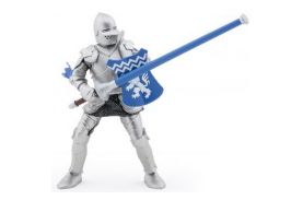 Papo figurina cavaler cu sulita si scut albastru
