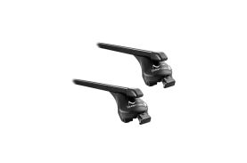 Sistem Bare transversale Green Valley EasyOne Quick otel pentru Volvo V60, 5 usi Estate, model 2018-prezent, Sistem cu prindere cu bare longitudinale integrate