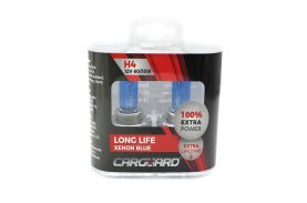 Set de 2 becuri Halogen H4 + 100% Intensitate - LONG LIFE - CARGUARD