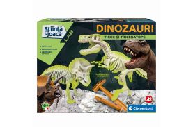 Descopera dinozaurul t-rex & triceraptor fluo stiinta si joaca