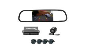 Set senzori de parcare cu camera video și ecran în oglinda retrovizoare - Carguard