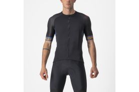 Tricou cu maneca scurta Castelli Entrata IV, Negru/Bleumarin/Portocaliu, XL