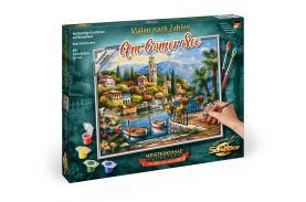 Kit pictura pe numere schipper lacul como italia