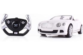 Masina cu telecomanda bentley continetal gt alb cu scara 1 la 12