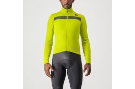Tricou cu maneca lunga Castelli Puro 3 FZ Galben Fluo/Reflex M