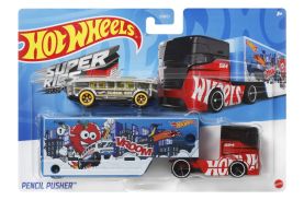 Set camion si masina sport hot wheels pencil pusher_HXN90