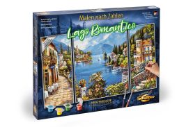 Kit pictura pe numere schipper un loc romantic, 3 tablouri