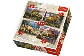 Puzzle trefl 4in1 dinozauri