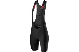 Pantaloni scurti cu bretele Castelli Premio Black W de dama Negru M