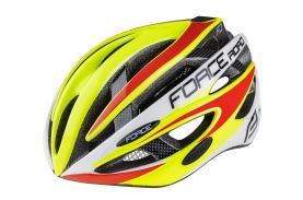 Casca Force Road, fluo/alb/rosu S-M (54-58 cm)