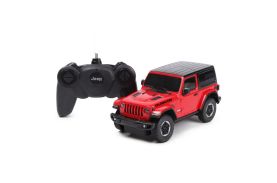 Masina cu telecomanda jeep wrangler jl rosu scara 1 la 24
