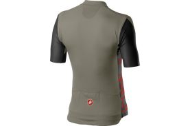 Tricou cu maneca scurta Castelli Entrata V Bark Green/Black/Red XXXL