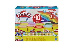 Pd set 40 de borcanase cu pasta de modelat colorata