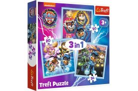 Puzzle trefl 3in1 patrula catelusilor puterea cateilor
