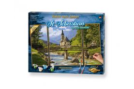 Kit pictura pe numere schipper sf. sebastian in ramsau, 3 tablouri