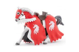 Papo figurina cal cu armura rosie